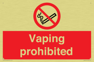 Vaping prohibited